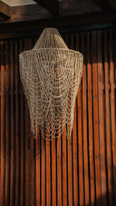 Lustre Balinais en Perles claire