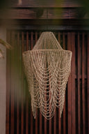 Lustre Balinais en Perles claire