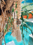 Grande suspension balinaise coquillage tigre