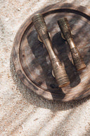 Poignée de porte balinaise en laiton sculpté