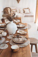 Dessous de verre en rotin et coquillages