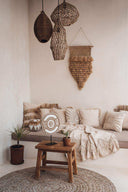 Housse de coussin en lin et coquillages Indah