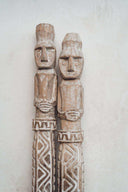 Statue Balinaise en bois patiné