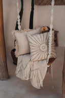 Housse de coussin en lin et coquillages Indah
