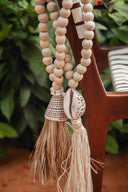Grande suspension balinaise coquillage tigre