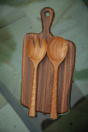 Couverts à salade sculptés
