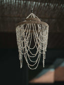 Small Balinese pendant lamp in shells