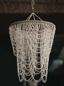 Balinese shell chandelier bohemian chic