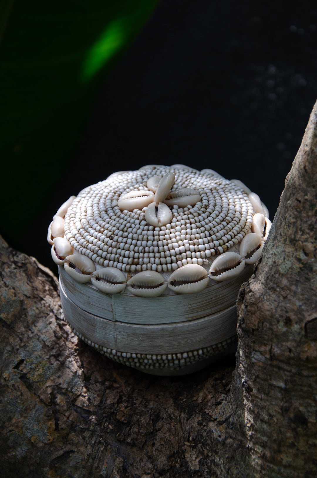 Small offering box from Bali with Hati shells