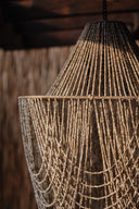 Lustre Balinais en Perles claire
