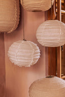 Suspension en lin Wabi Sabi - Rond Mini - Ki Decoration