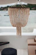 Balinese chandelier Medusa suspension in shells