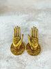 Hand of Buddha brass coat hook
