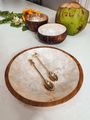 Assiette Boho teck et nacre - Ki Decoration