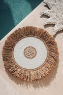 Décoration murale sun en perles et raphia