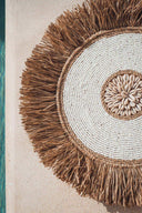 Décoration murale sun en perles et raphia