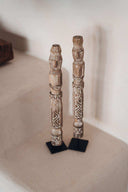 Statue Balinaise en bois patiné