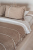 Cushion cover in natural linen with fringes