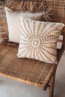 Housse de coussin en lin et coquillages Indah