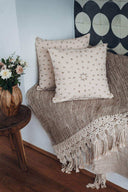 Plaid en coton et macramé bohème Bali