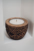 Balinese candle in carved wood