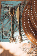 Couverts en laiton Ananas Palmier Bali
