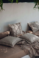 Housse de coussin en lin naturel