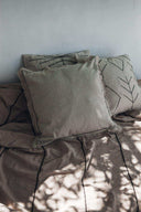 Housse de coussin en lin naturel