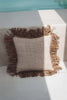 Tropis cushion cover in cotton and raffia