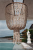 Balinese chandelier Medusa suspension in shells