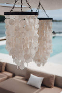 Lustre suspension en nacre Capiz