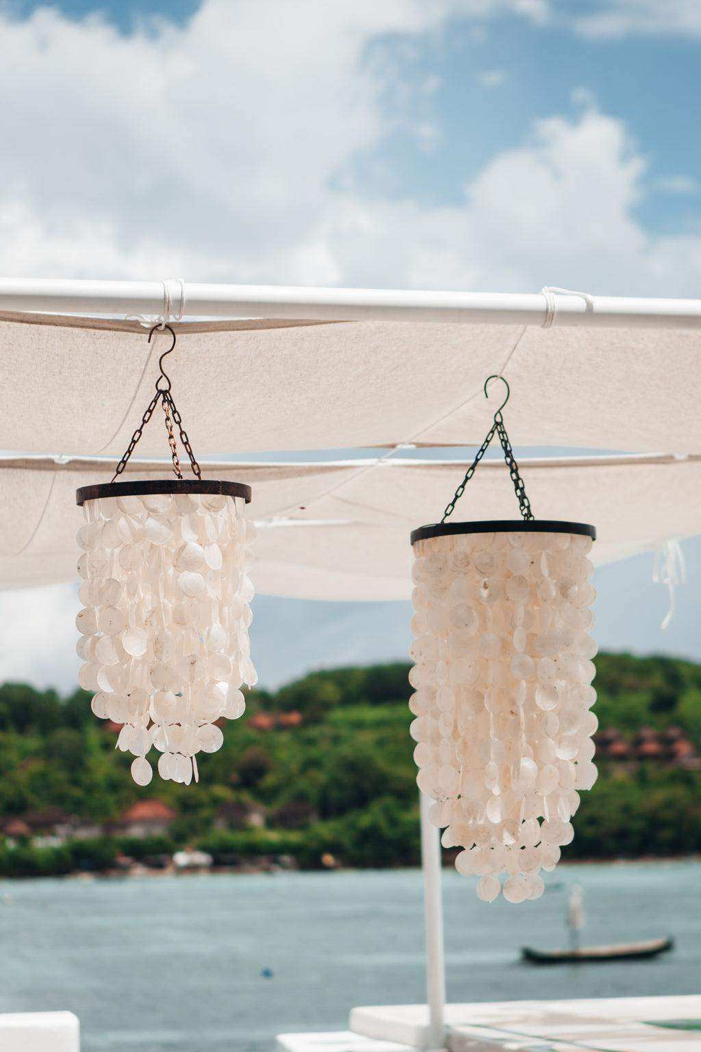 Suspension Bohème Awan en nacre de Capiz ⌀50cm | UK Suspension Bohème Awan en nacre de Capiz ⌀50cm | UK