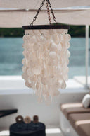 Lustre suspension en nacre Capiz