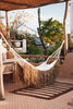 Cotton hammock and bohemian fringes