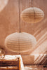 Wabi sabi linen lantern hanging lamp