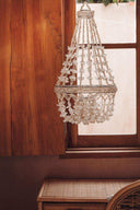 Lustre suspension balinaise en coquillages